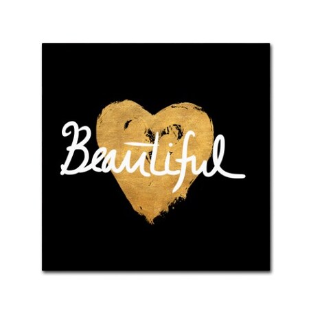 Trademark Fine Art Lisa Powell Braun 'Beautiful On Black' Canvas Art, 35x35 ALI5688-C3535GG